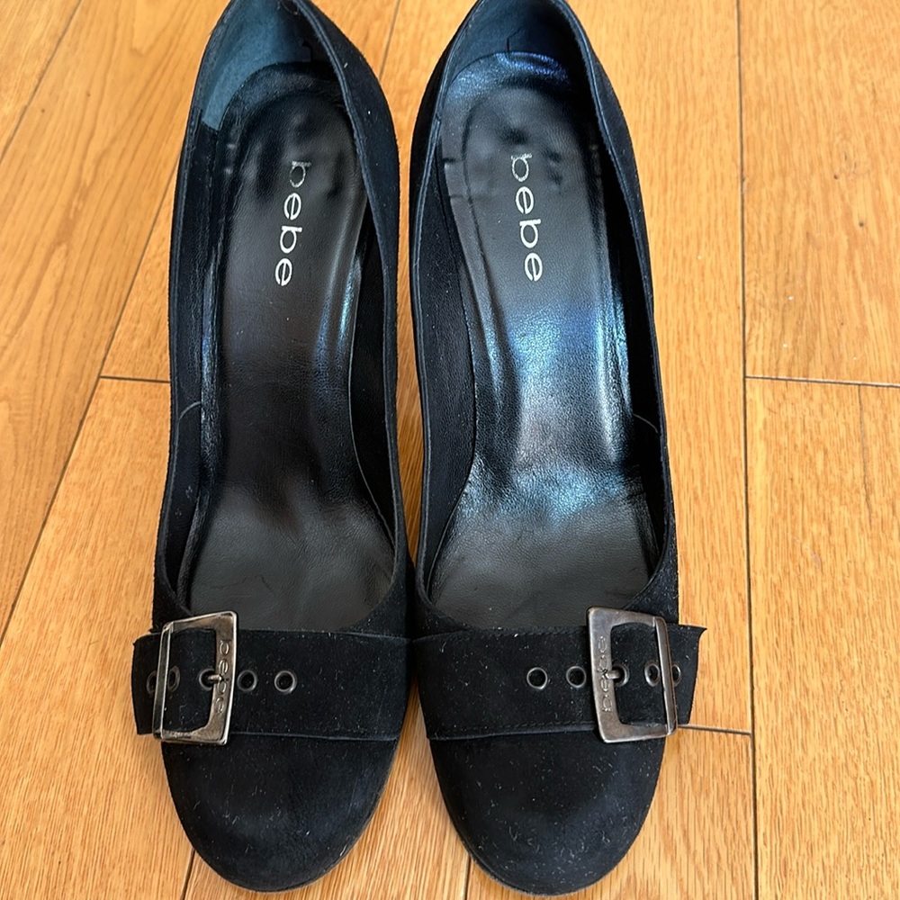 Bebe suede heels. Used.